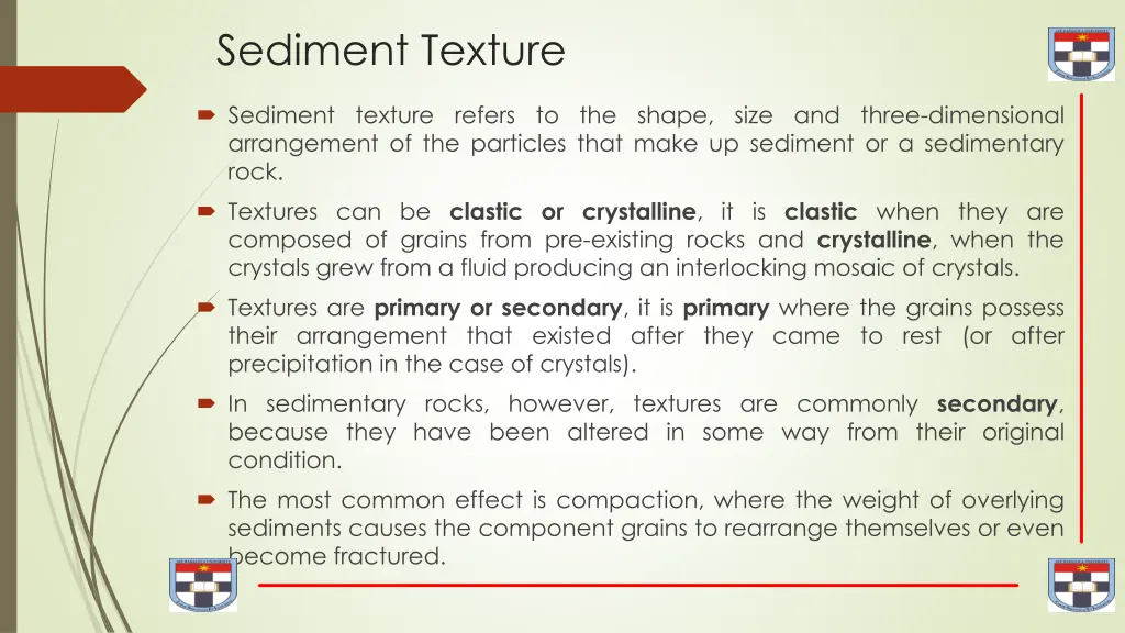 sediment texture