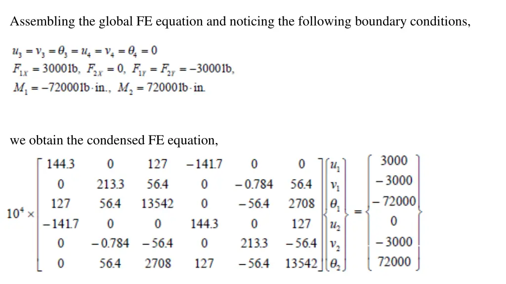 assembling the global fe equation and noticing