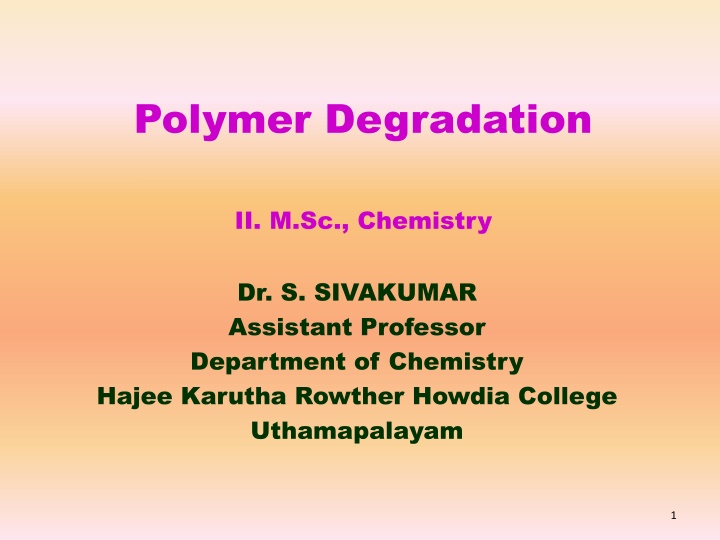 polymer degradation