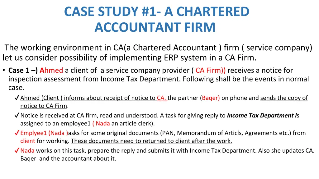 case study 1 a chartered accountant firm