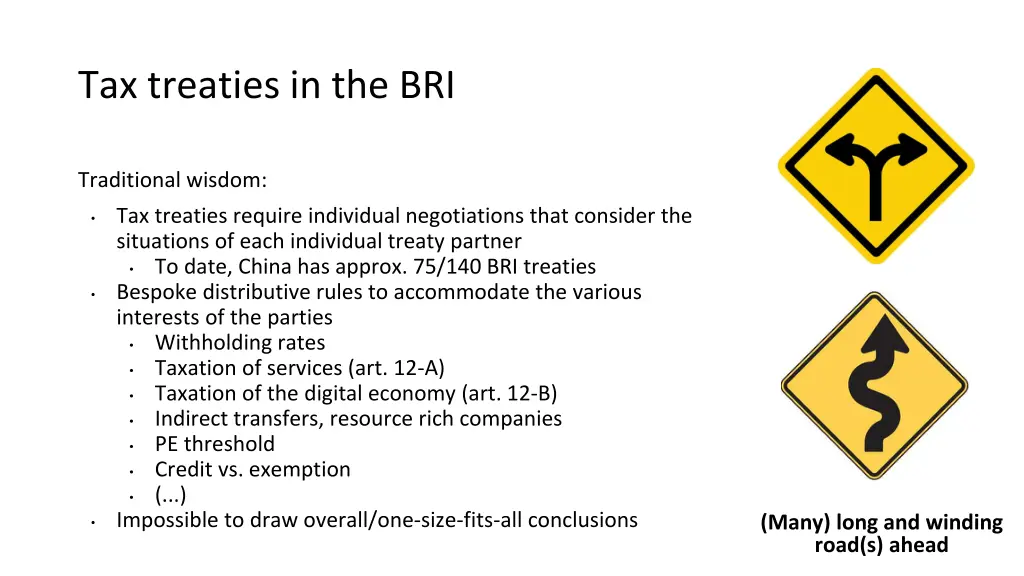 tax treaties in the bri