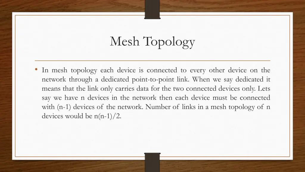 mesh topology