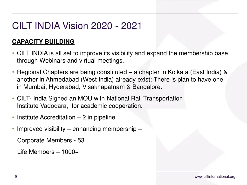 cilt india vision 2020 2021