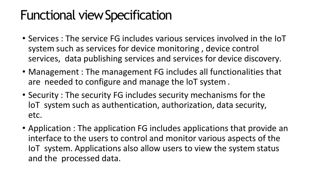 functional view specification 1