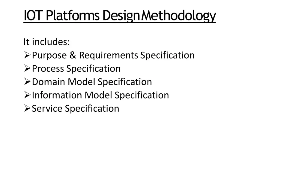 iot platforms designmethodology