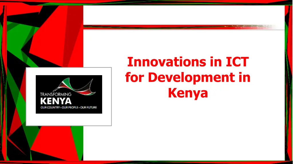 innovations in ict for development in kenya