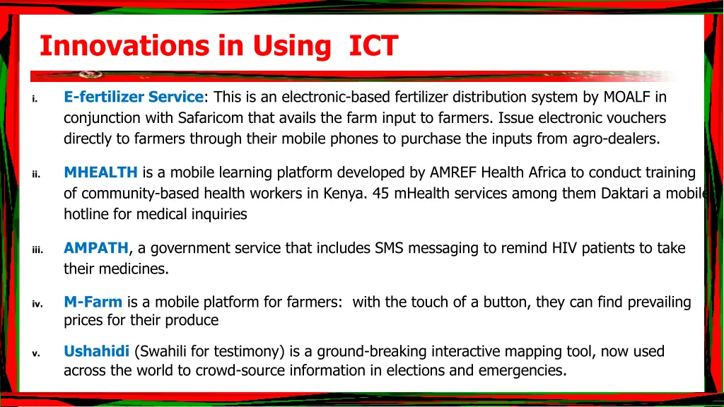 innovations in using ict