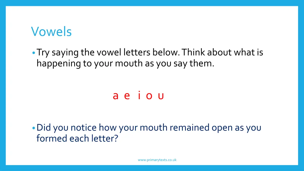 vowels