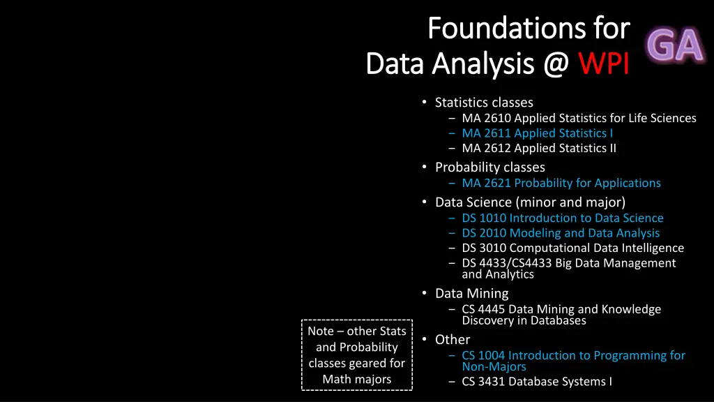 foundations for foundations for data analysis