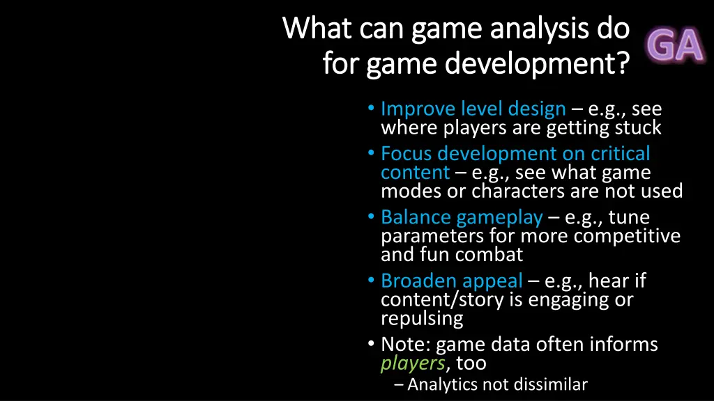 what can game analysis do what can game analysis 1