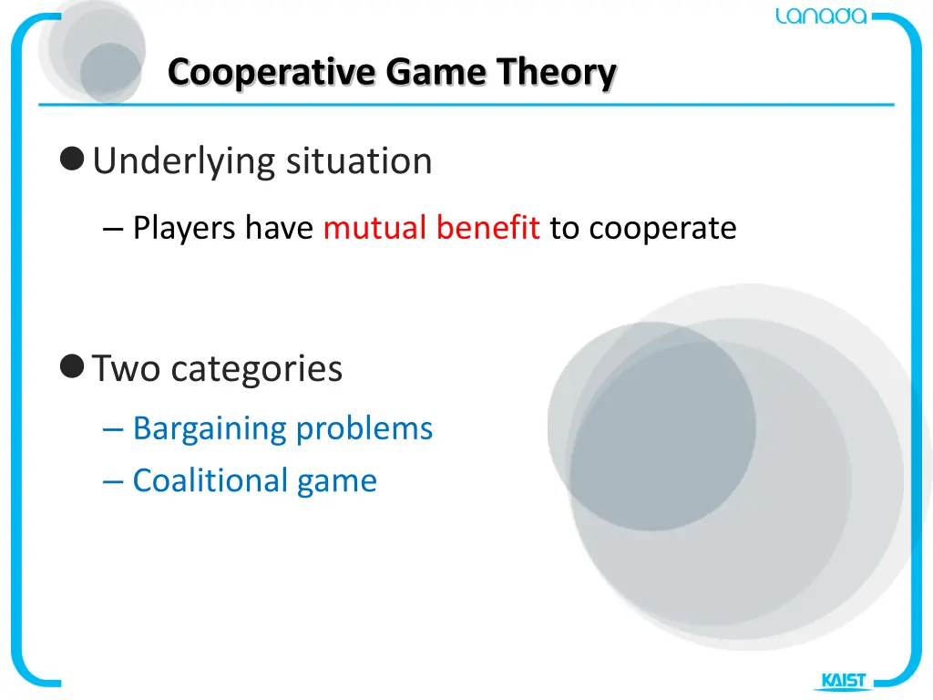 cooperative game theory