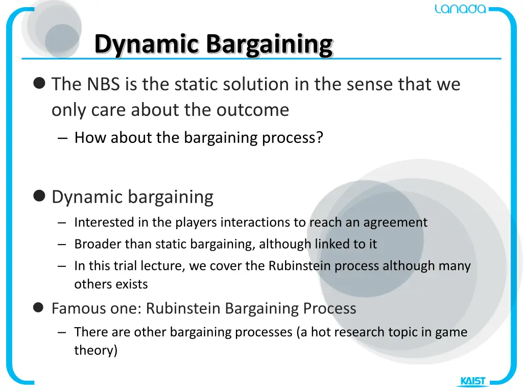 dynamic bargaining