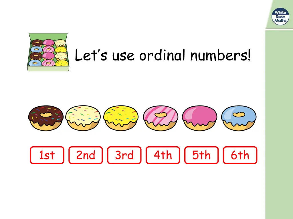 let s use ordinal numbers