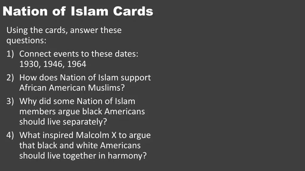 nation of islam cards