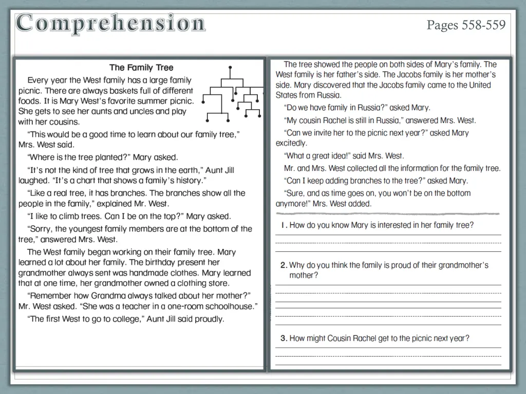 comprehension 4