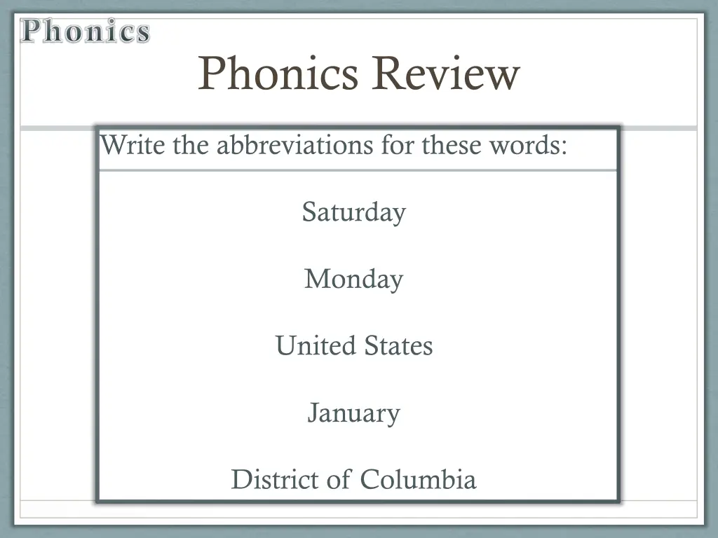 phonics 12