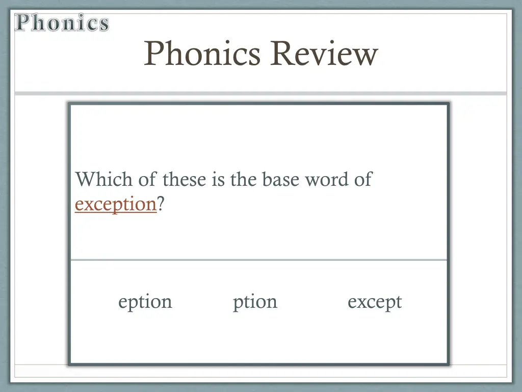 phonics 6