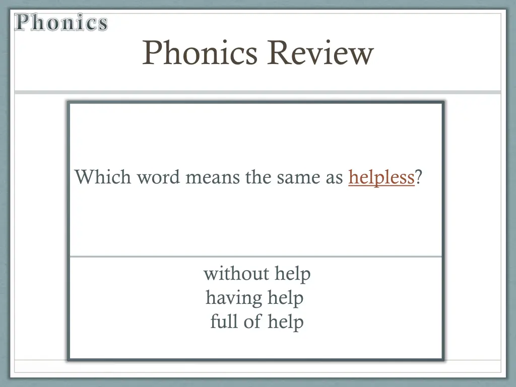 phonics 7