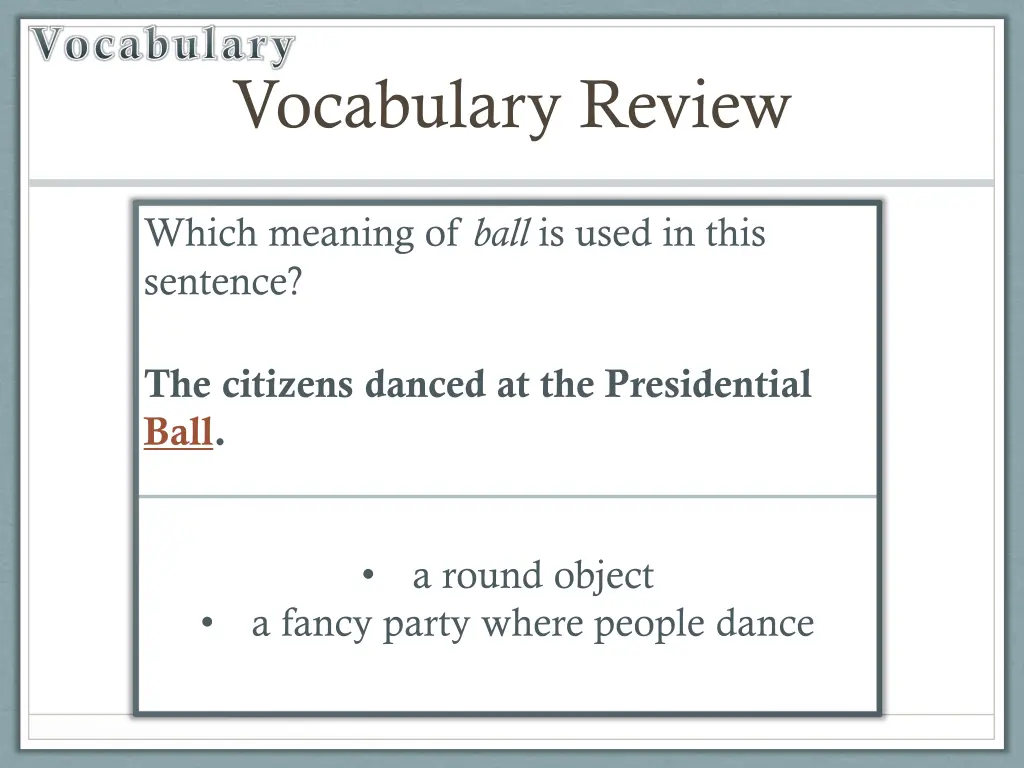 vocabulary 1