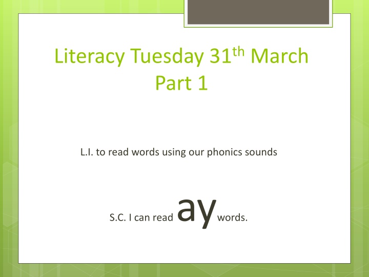 literacy tuesday 31 th march part 1