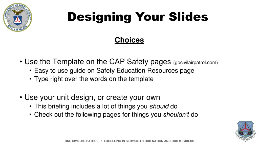 designing your slides