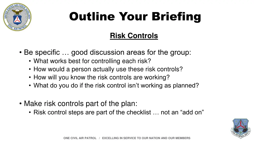 outline your briefing 3