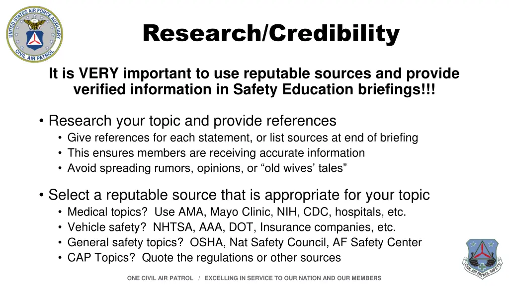 research credibility