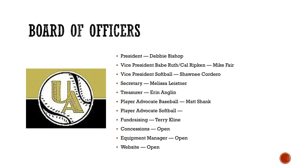 board of officers