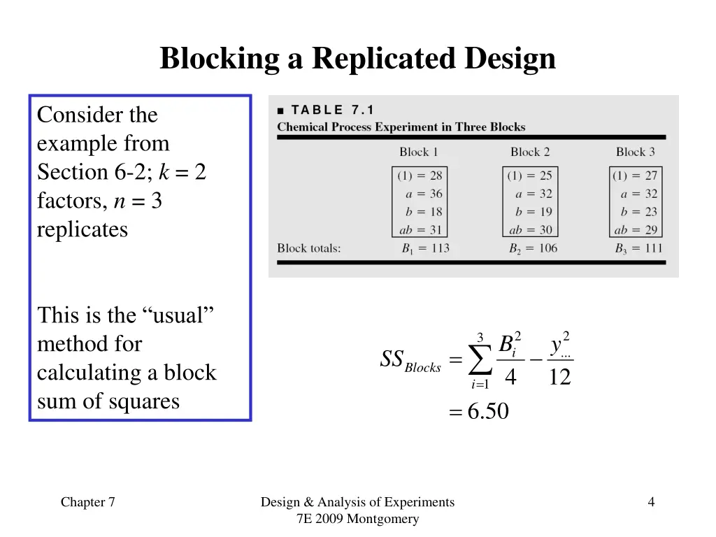 blocking a replicated design 1