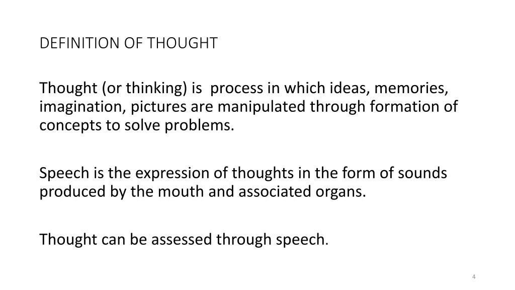 definition of thought