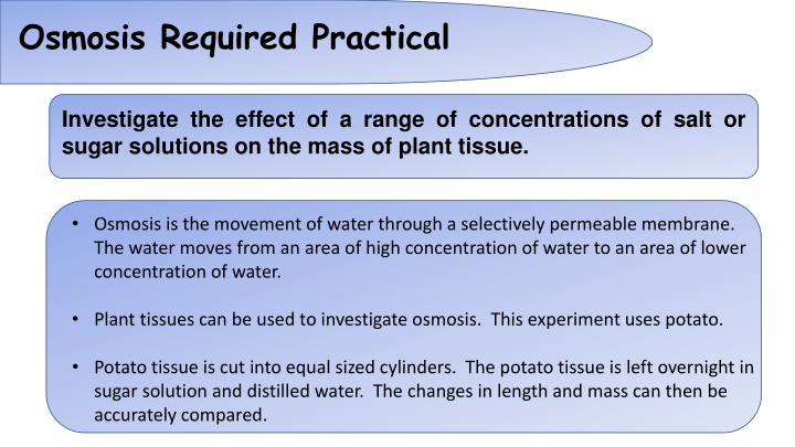 osmosis required practical