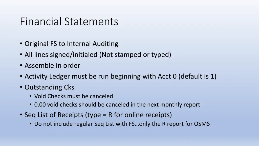 financial statements