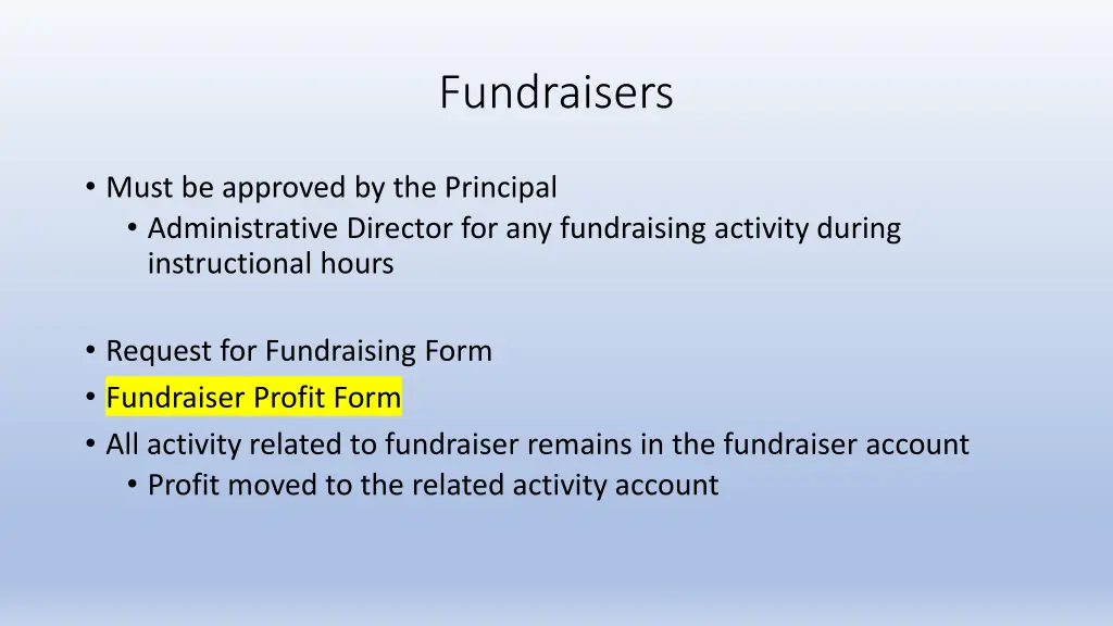 fundraisers