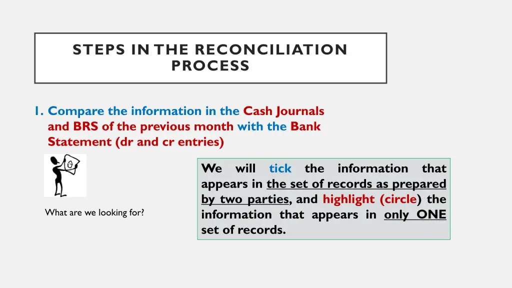 steps in the reconciliation process