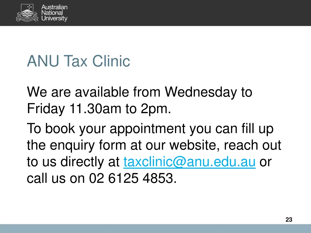 anu tax clinic