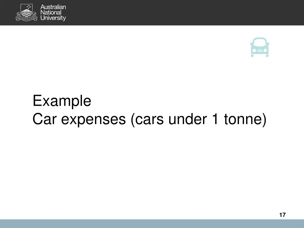 example car expenses cars under 1 tonne