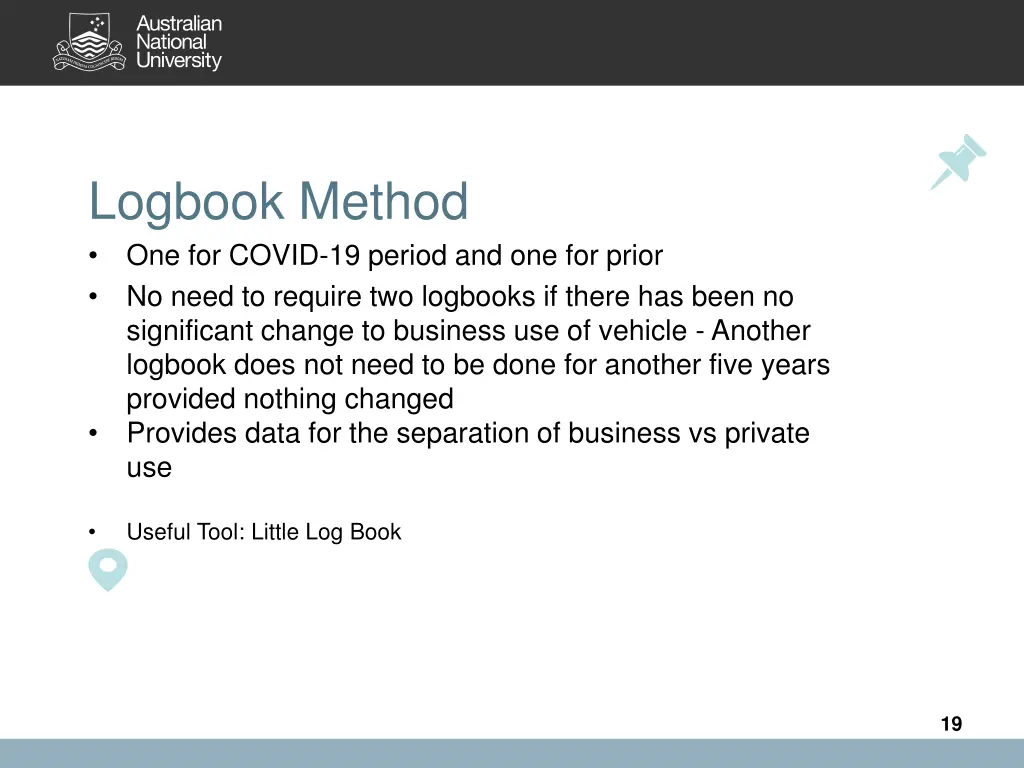 logbook method one for covid 19 period