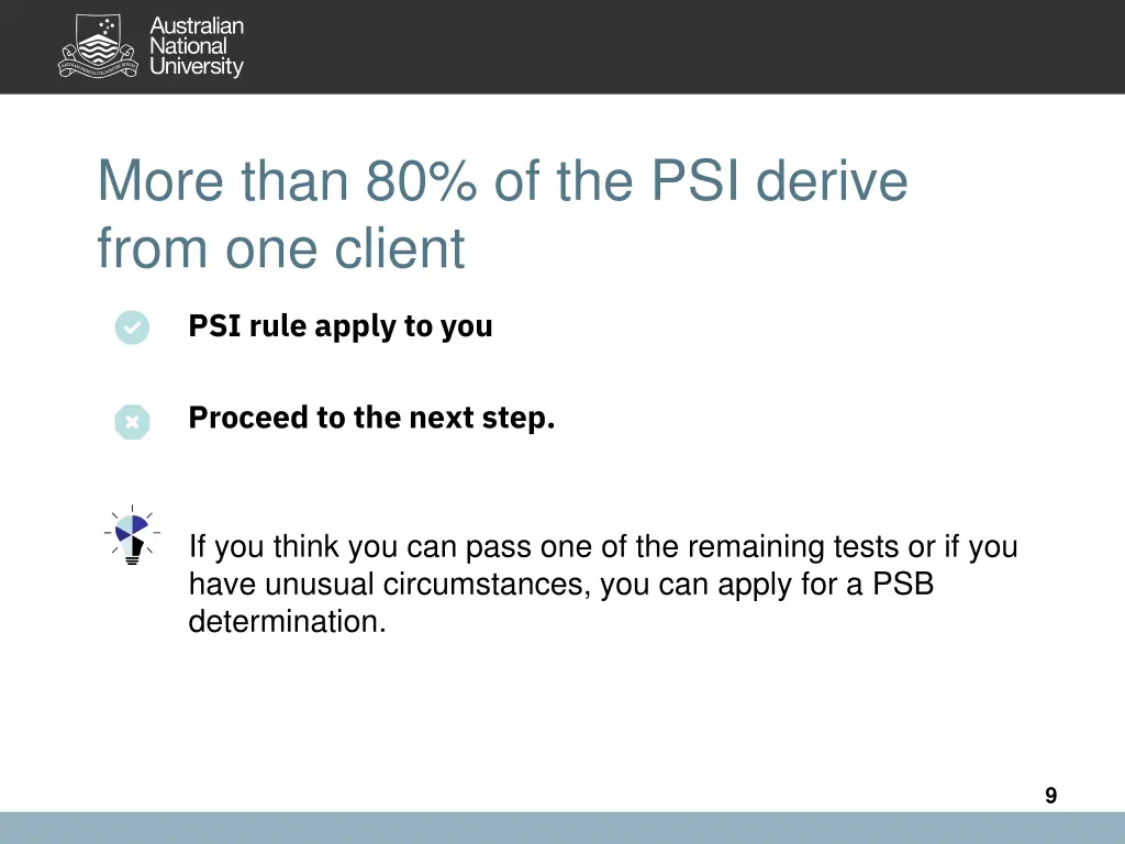 more than 80 of the psi derive from one client