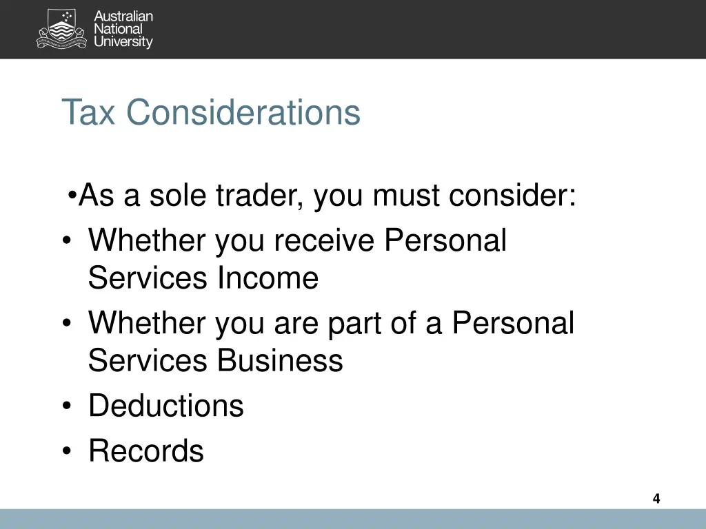 tax considerations