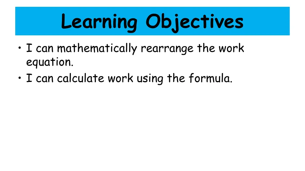 learning objectives