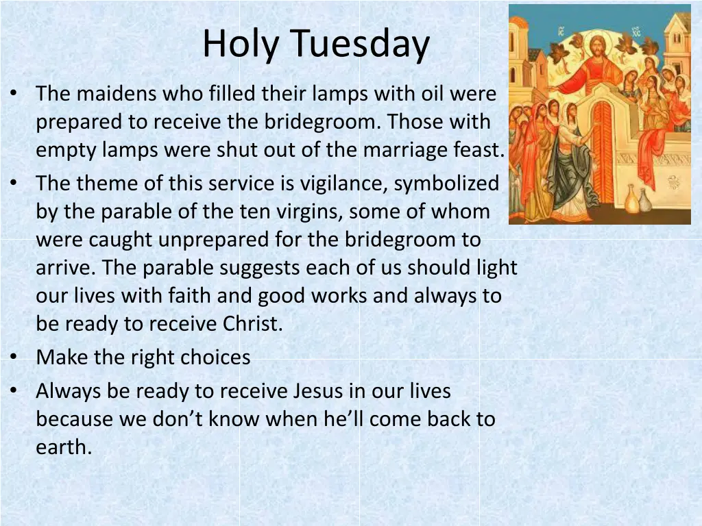 holy tuesday