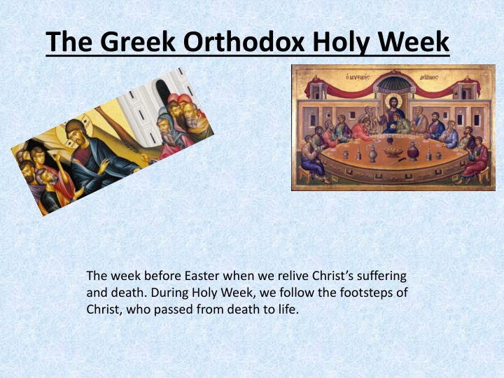 the greek orthodox holy week