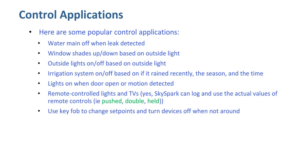 control applications