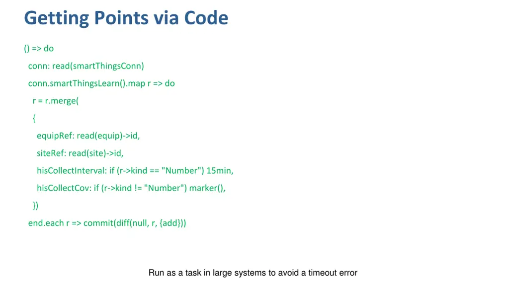 getting points via code