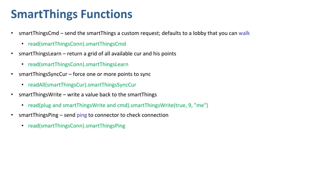 smartthings functions