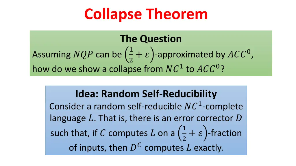 collapse theorem