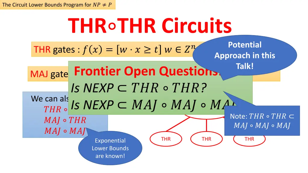 the circuit lower bounds program for 7