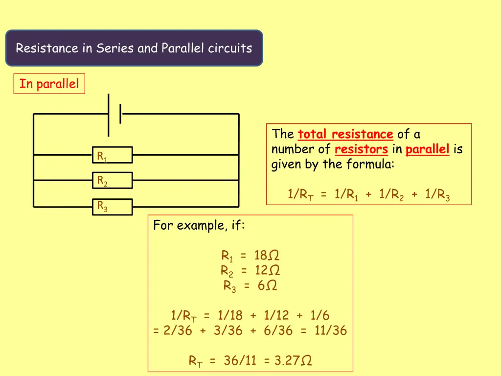 resistance in series and parallel circuits 9