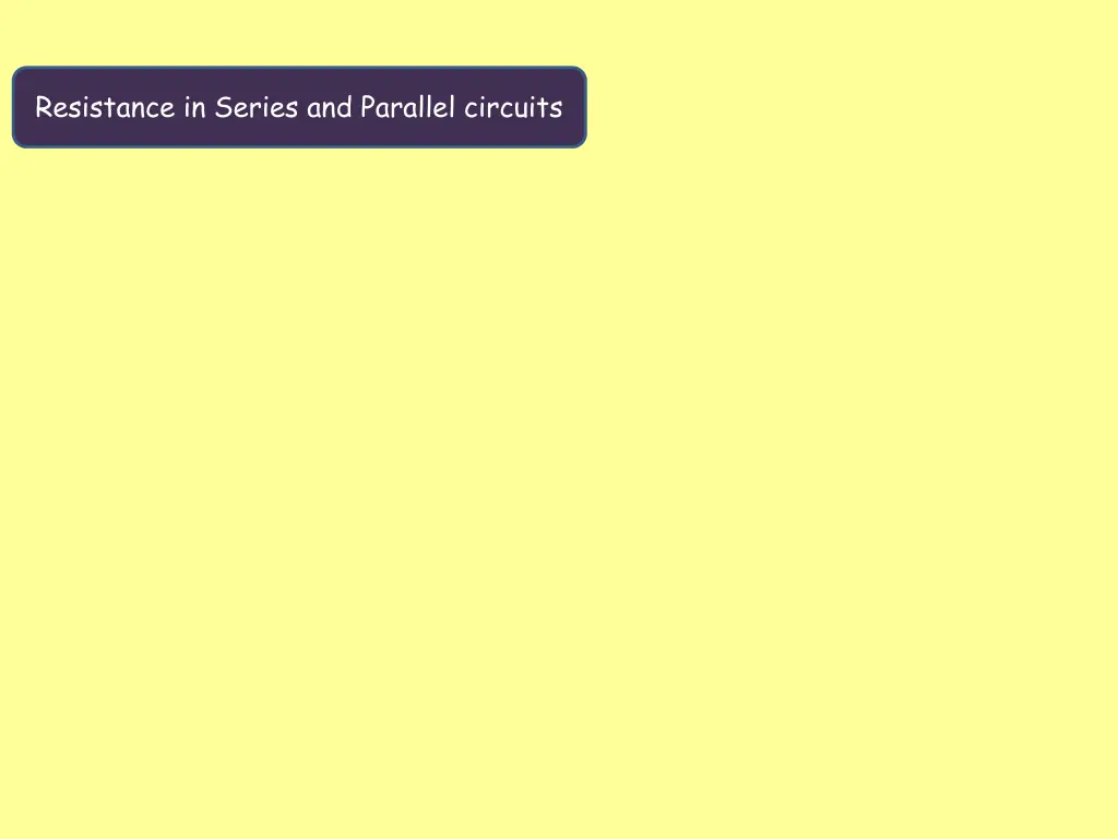 resistance in series and parallel circuits