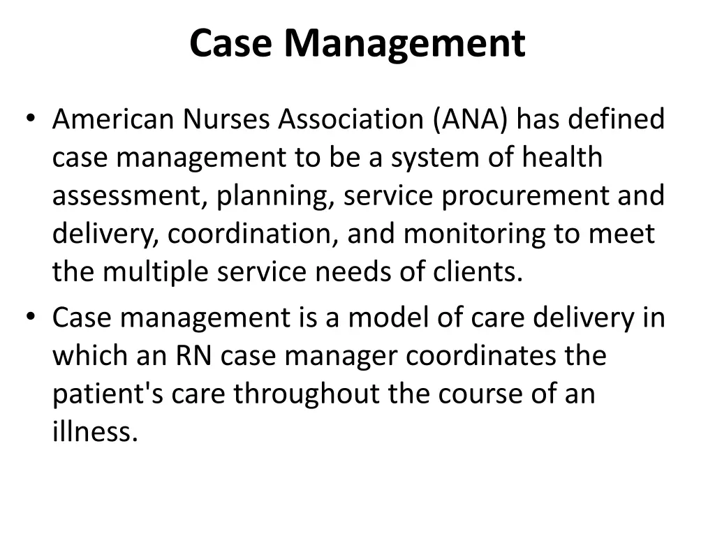 case management